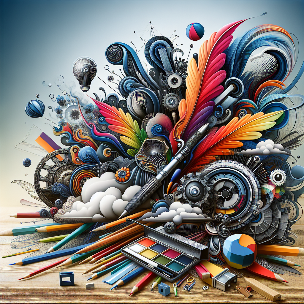 A lifelike image showcasing innovative and modern graphic design elements with sharp details and vibrant colors.