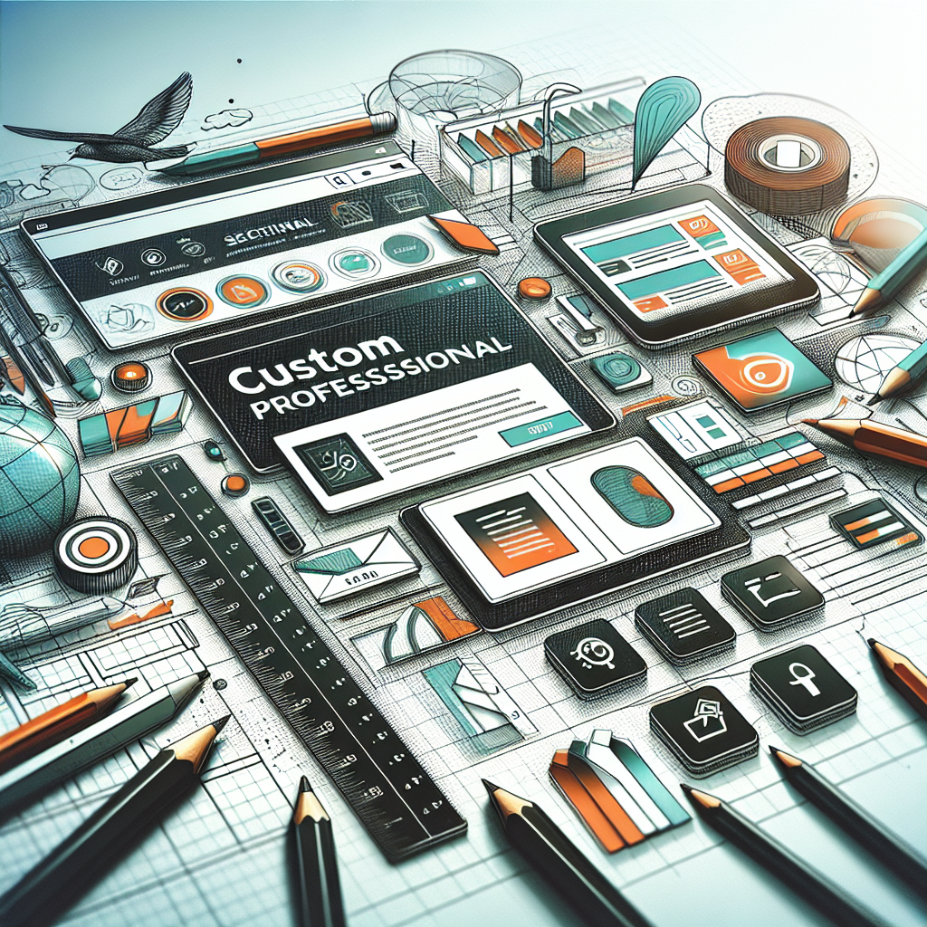 A realistic custom professional web design highlighting modern layout and user-friendly interface.