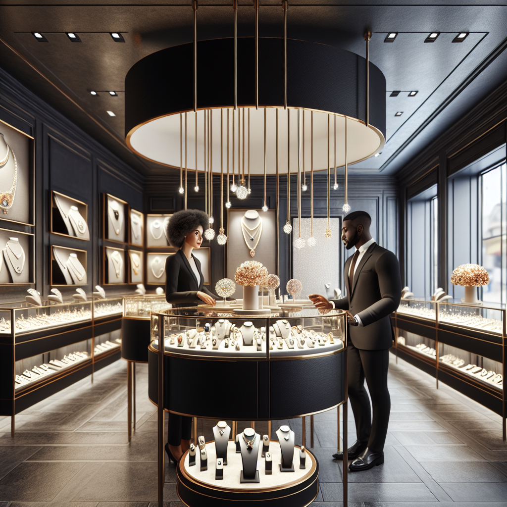 A jewelry shop in Dhoby Ghaut, Singapore, displaying a variety of exquisite jewelry pieces.