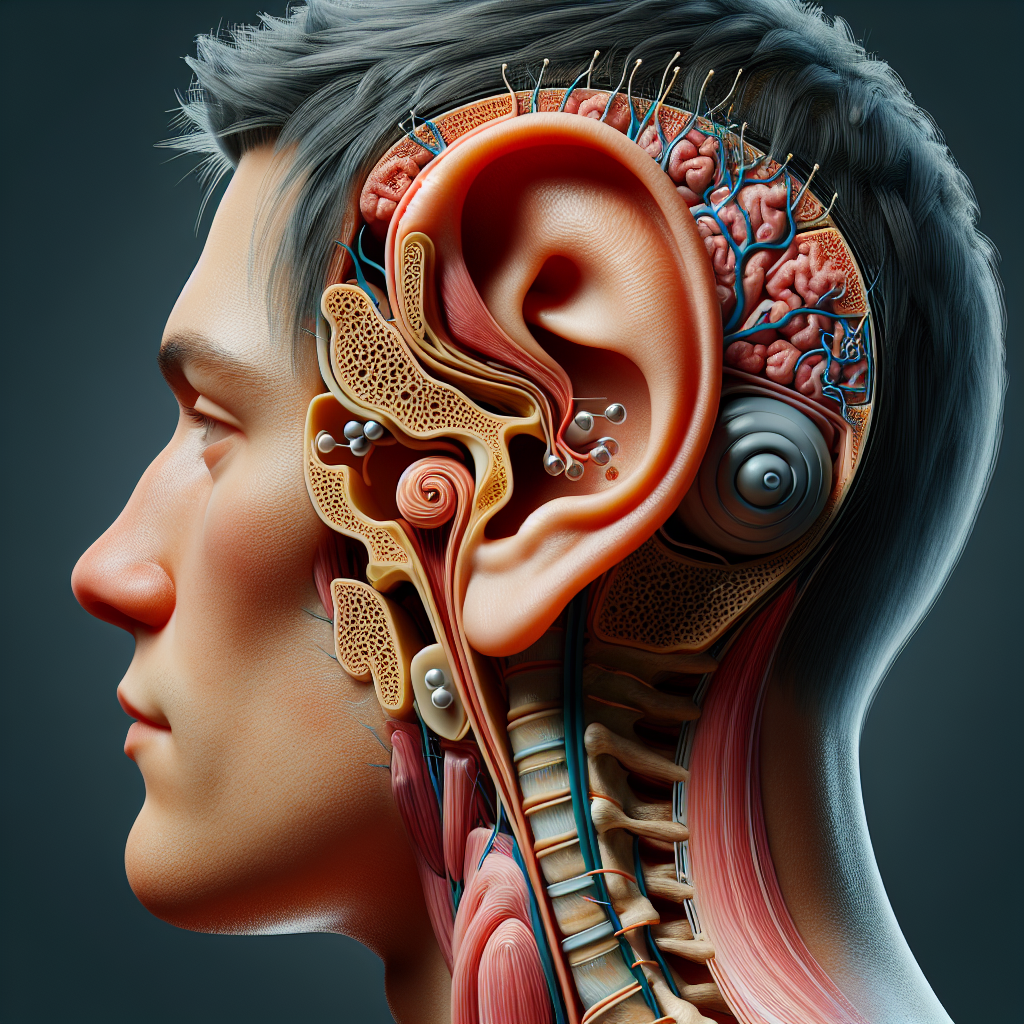 An image inspired by a detailed illustration on bone conduction technology, with realistic visual qualities.