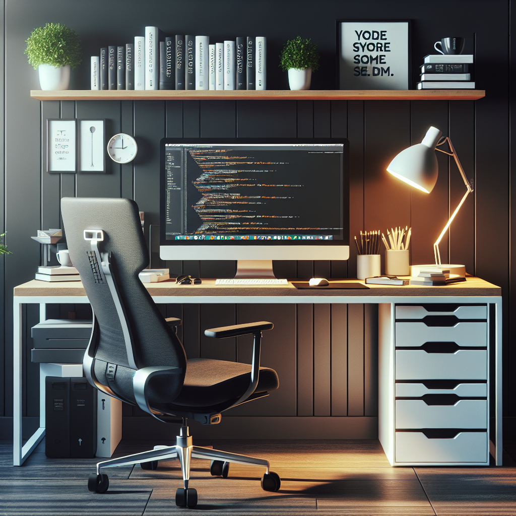 Realistic image of a website developer's workplace inspired by the reference URL.