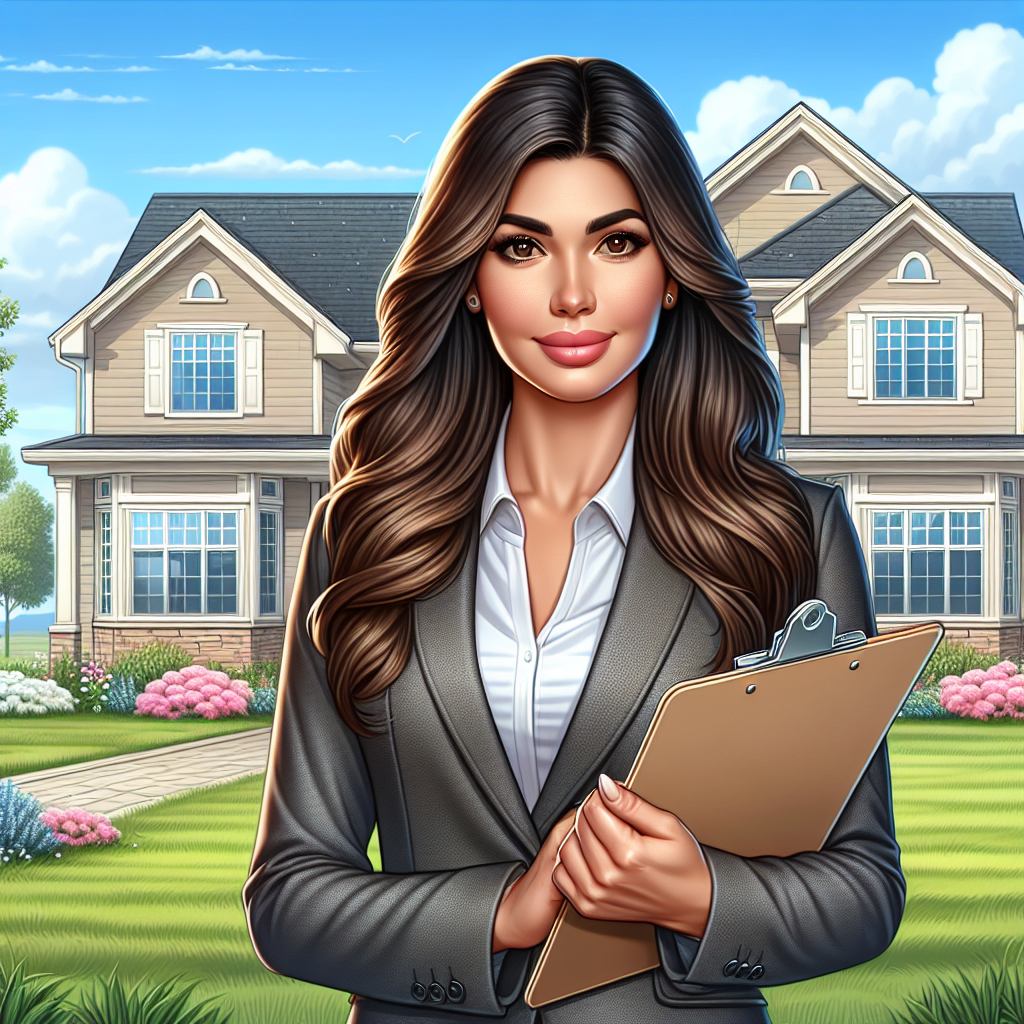 A Texas realtor standing in front of a suburban home.