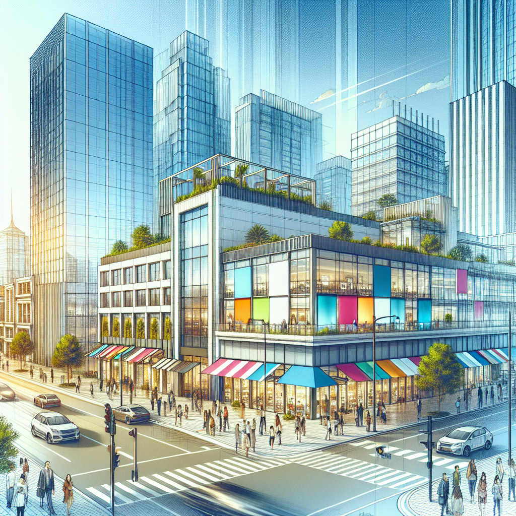 A bustling Texas cityscape showcasing modern commercial properties.