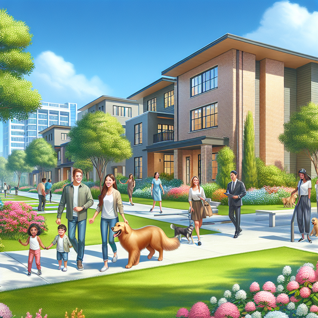 A bustling Houston neighborhood with a modern home and diverse residents.