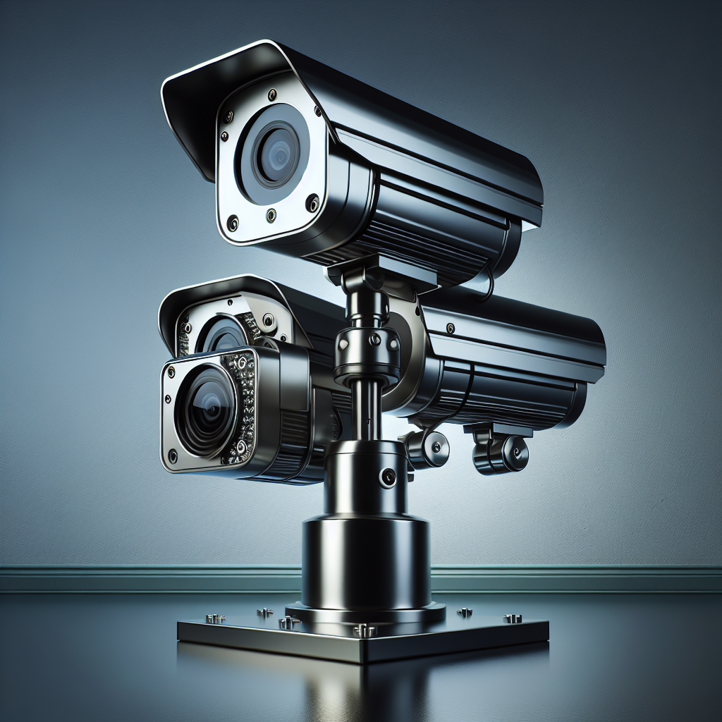 Realistic illustration of Swann security cameras.