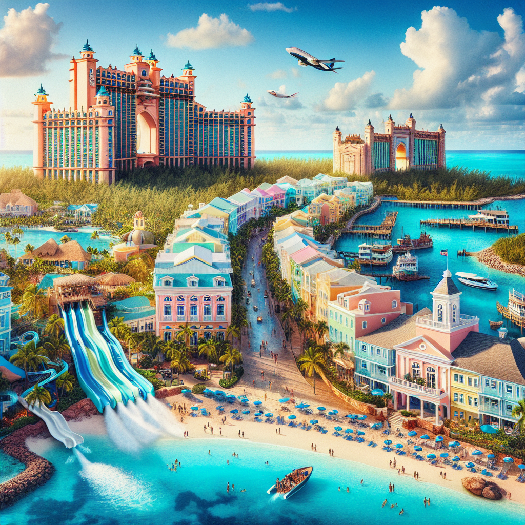 Atlantis Paradise Island and Nassau with contrasting grandeur and traditional charm.