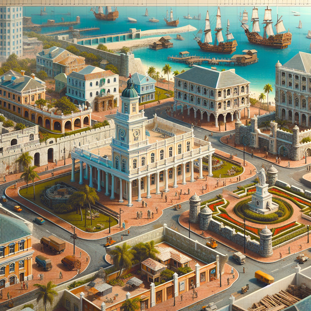 Historical landmarks of Nassau with architectural and historical detail.