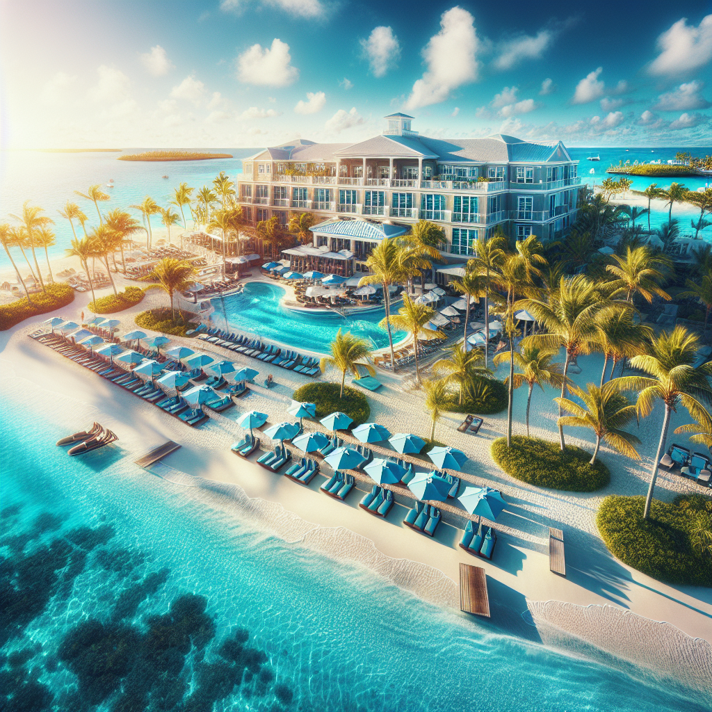 Realistic image of an all-inclusive resort in Nassau with beach and accommodations.