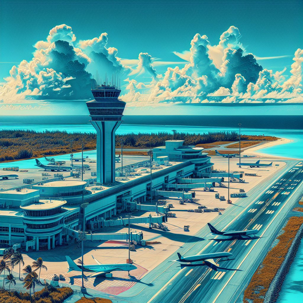 An image based on Nassau Airport description at the provided URL, with a realistic style.