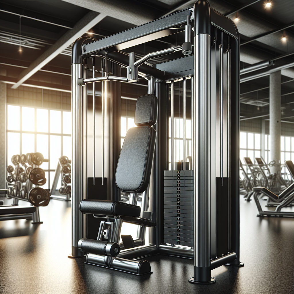 Hammer Strength machine in a well-maintained, bright commercial gym environment.