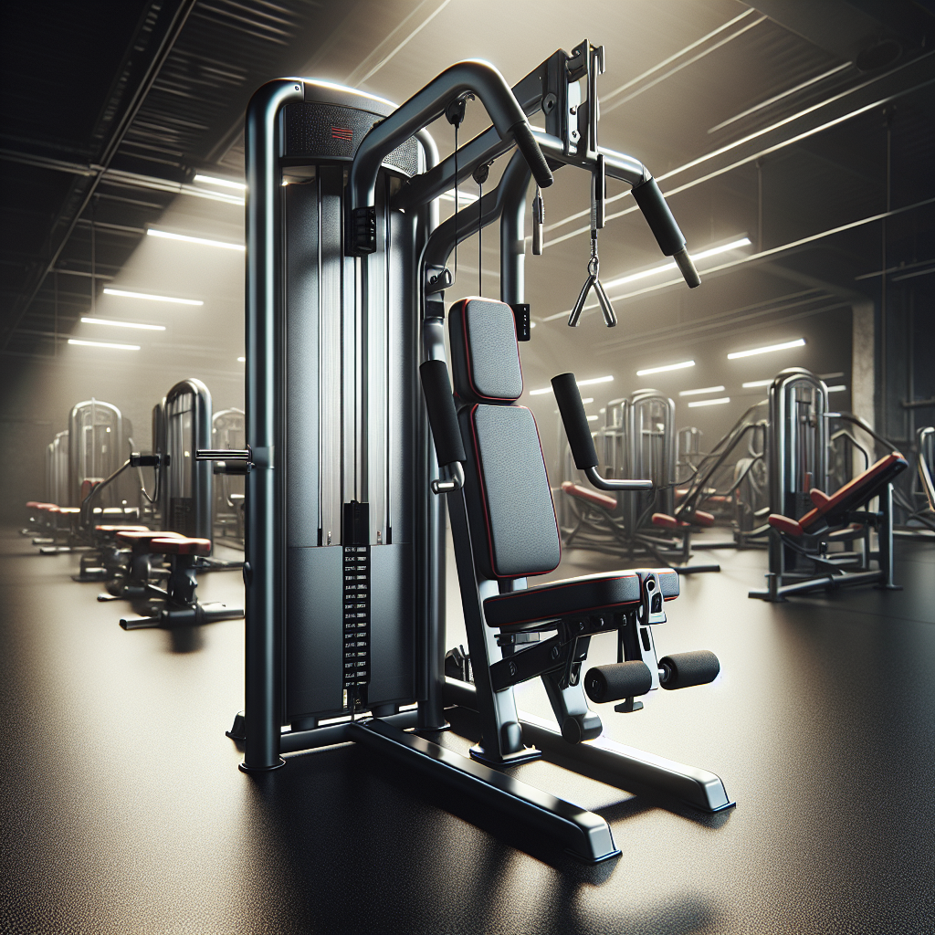 An ultra-realistic image of a well-maintained Hammer Strength machine in a professional gym setting, highlighting its durability and professional-grade quality, with no text or logos visible.