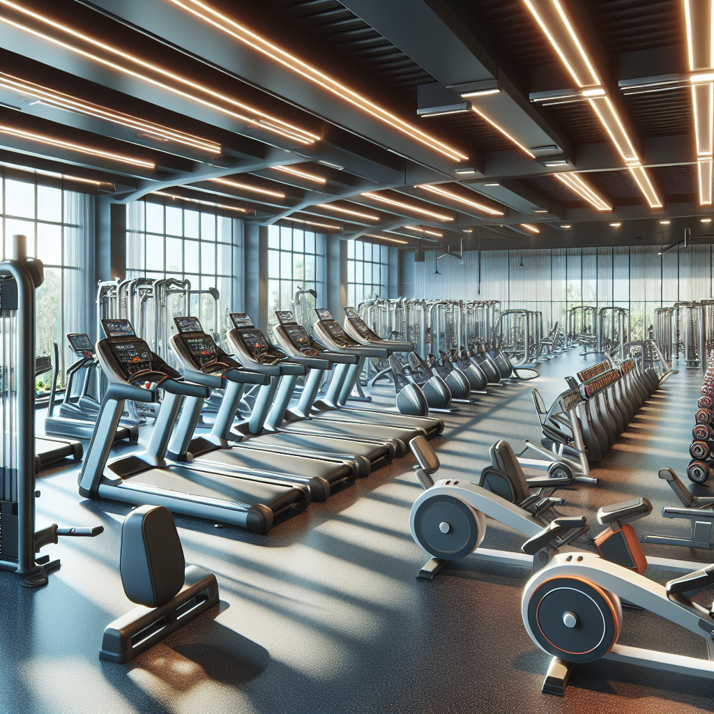 A well-maintained and fully equipped gym with various types of fitness machinery, symbolizing reliable fitness equipment services.