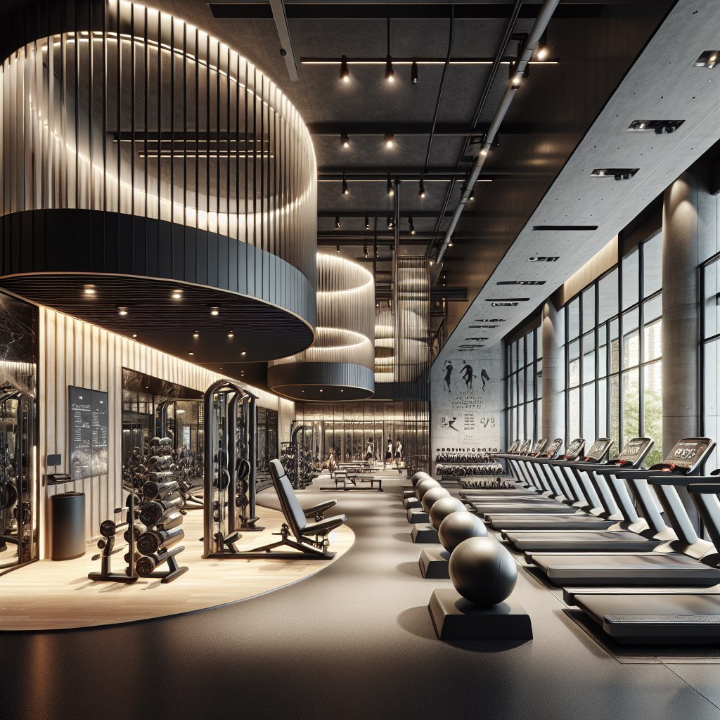 A modern gym showcasing commercial and residential gym solutions.