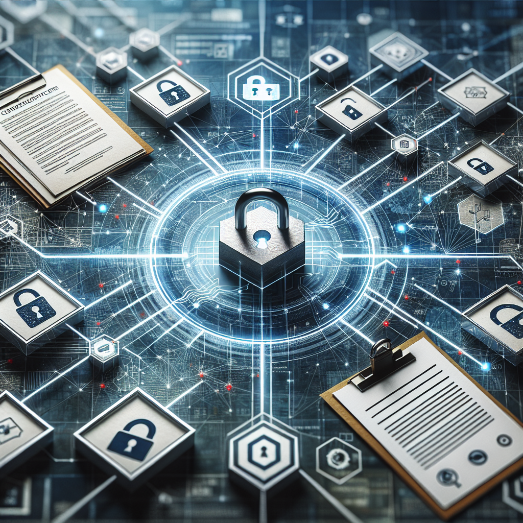 Cybersecurity and compliance intersection visuals.