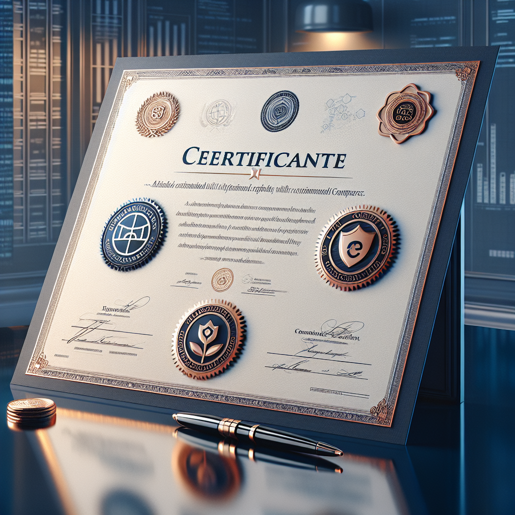 A realistic image of a HITRUST and SOC2 compliance certificate.
