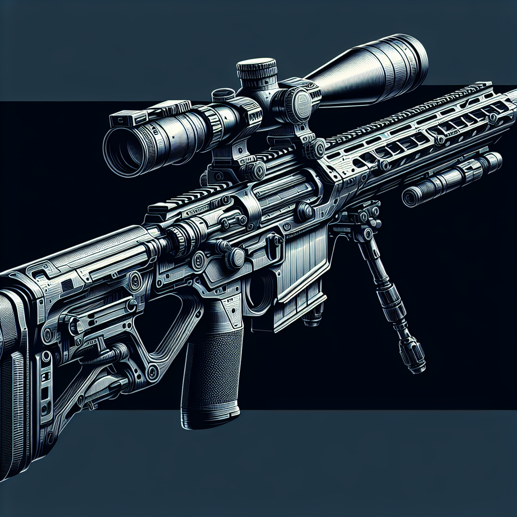 Realistic rendering of a gel blaster sniper rifle with intricate details.