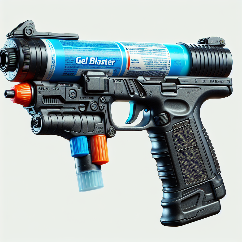 Realistic image of a gel blaster based on a reference photo.