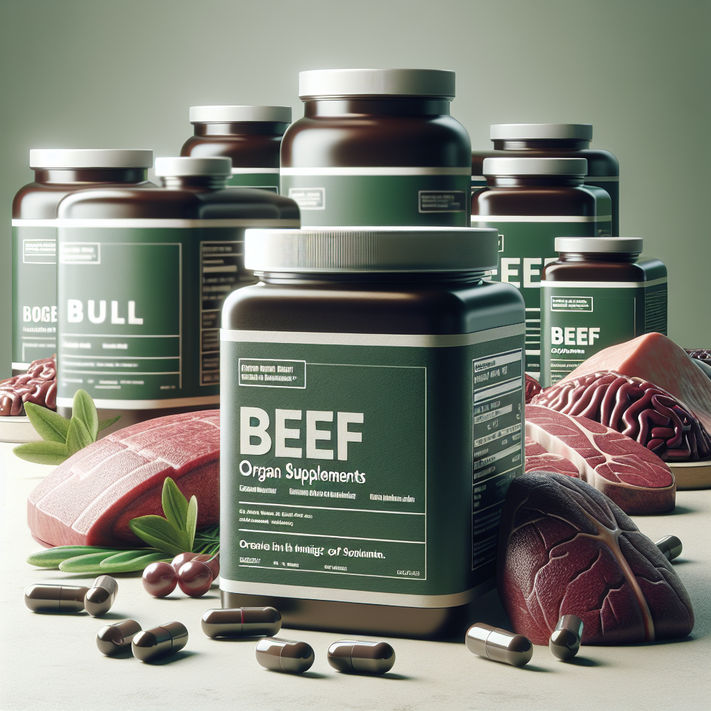 Beef organ supplements in a realistic presentation.