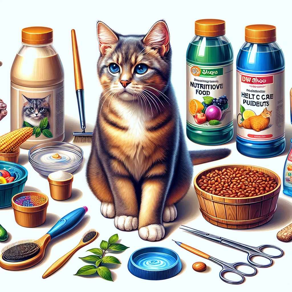A cat with a focus on nutrition and hygiene, inspired by a URL.