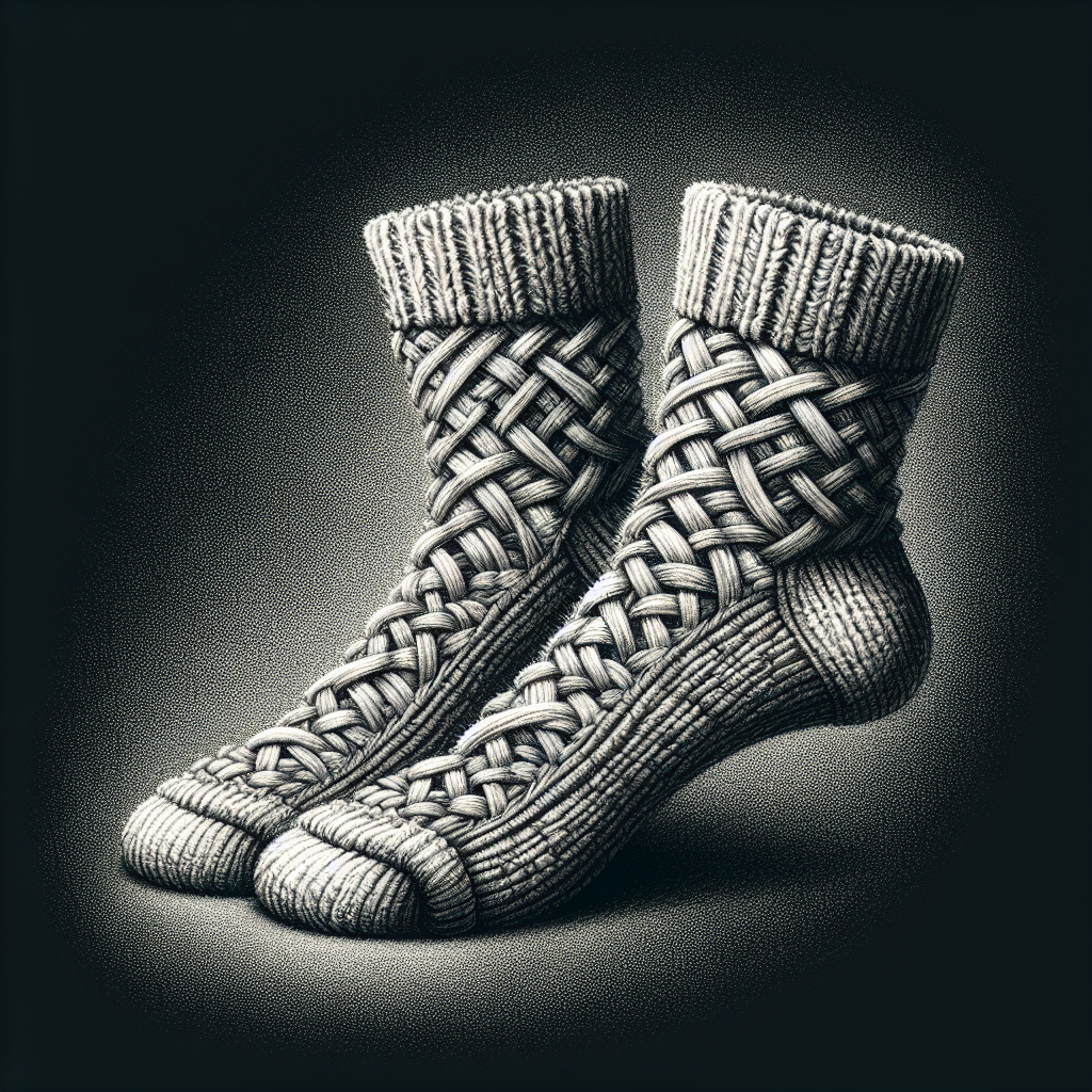 A realistic image of Ebene socks in a natural setting.