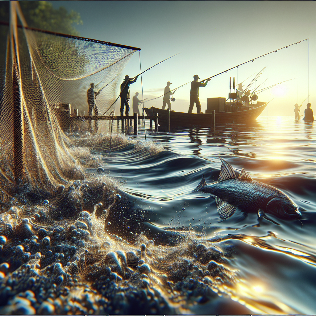 Realistic depiction of a scene illustrating fishing trends and techniques.