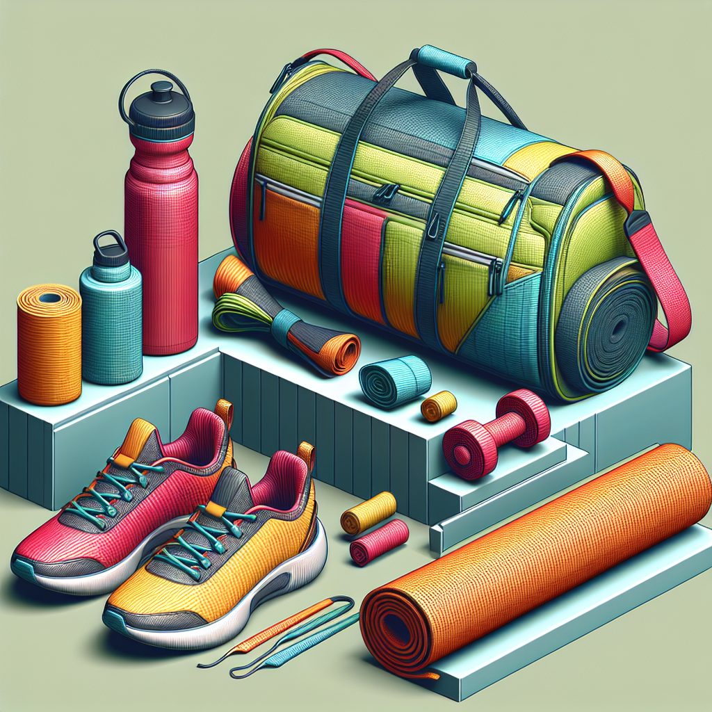 Neatly arranged sports gear with a fresh and clean vibe.