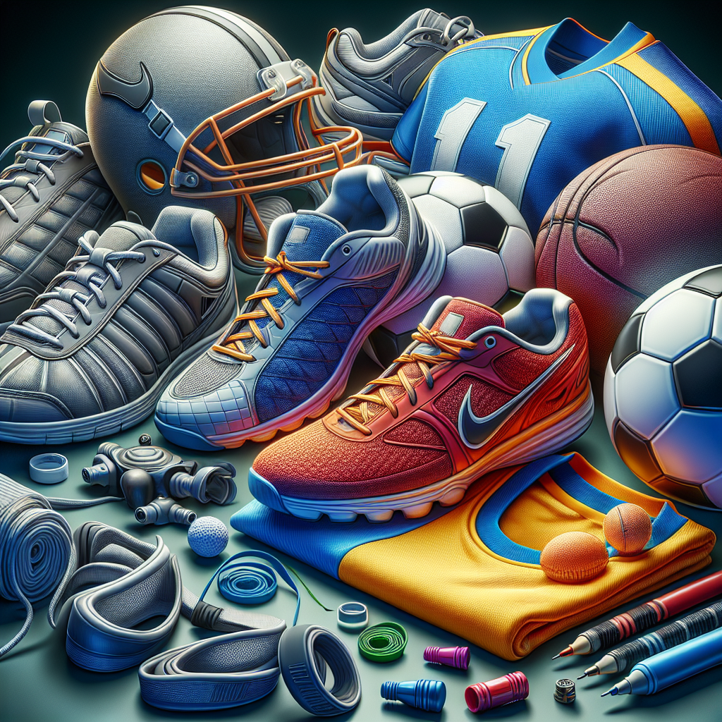 Realistic depiction of an athletic scene with fresh sports gear inspired by an image from the provided URL.