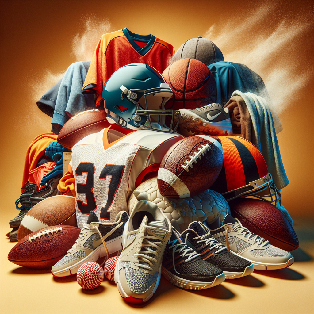 Athletes' fresh and clean sports gear laid out on a neutral background.