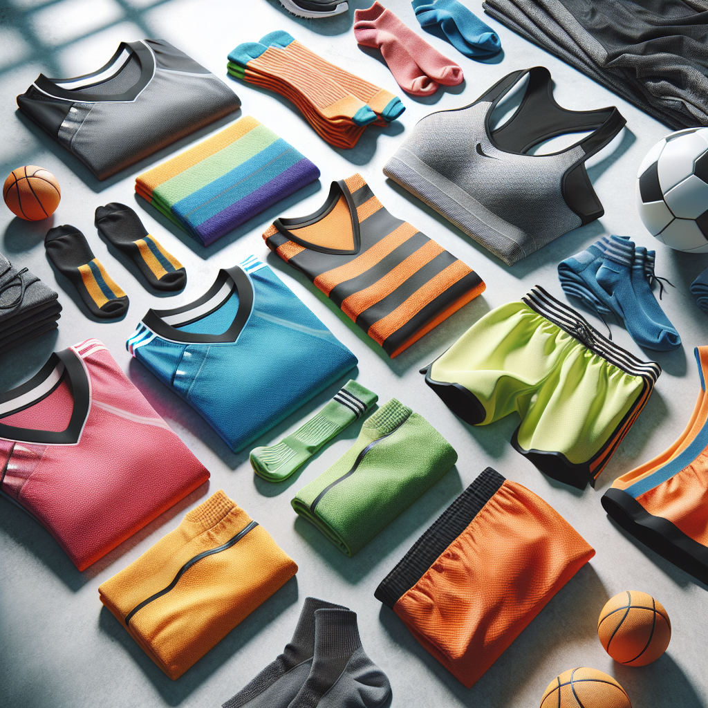 A realistic image that portrays the concept of freshness in sports apparel, similar to the one in the provided URL, with a focus on the bright colors and textures of the clothing.