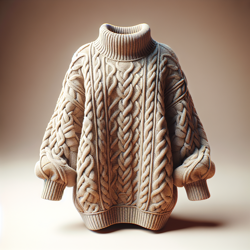 A cozy and soft sweater dress in a realistic style.