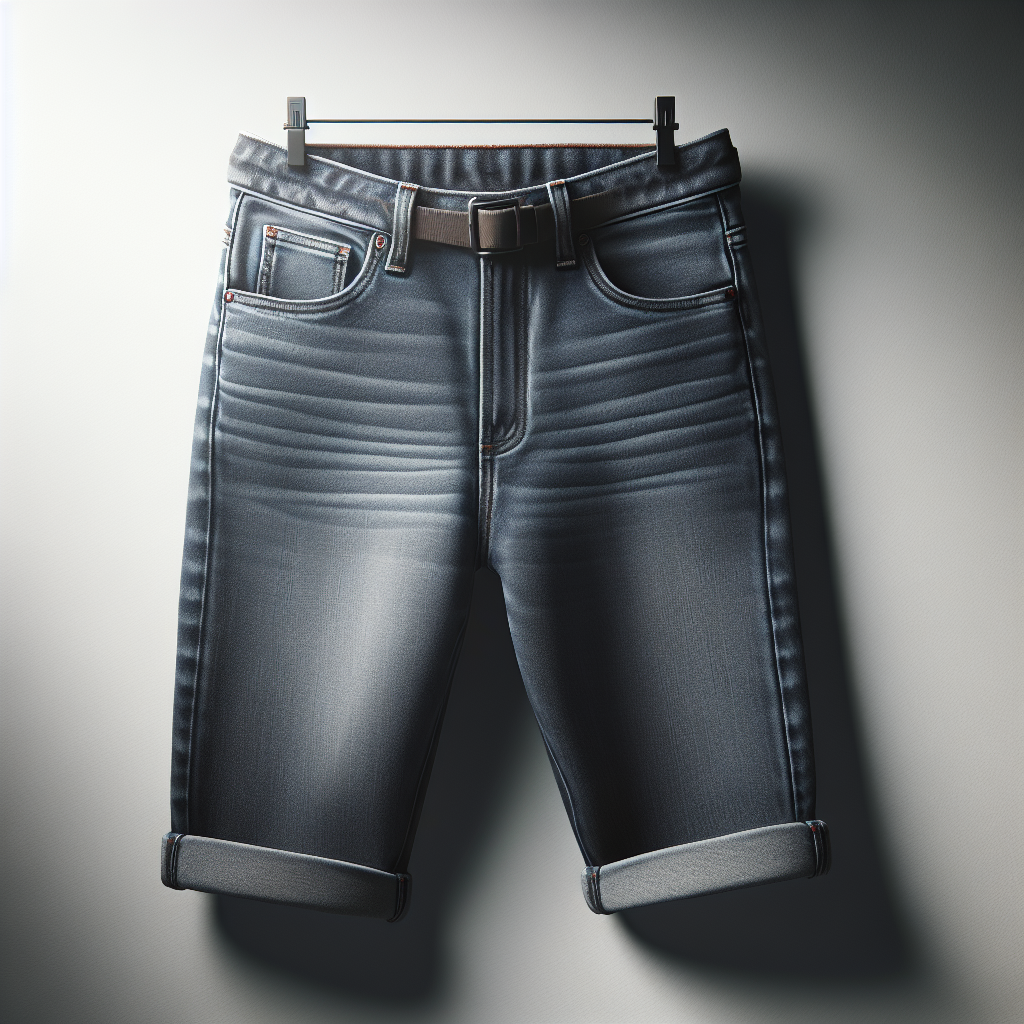 A realistic image of chic elastic waist jeans showcasing the denim texture and stitching details.