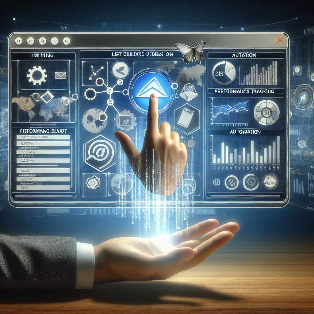 Realistic illustration of email marketing essentials including a computer screen with email interface and digital elements.