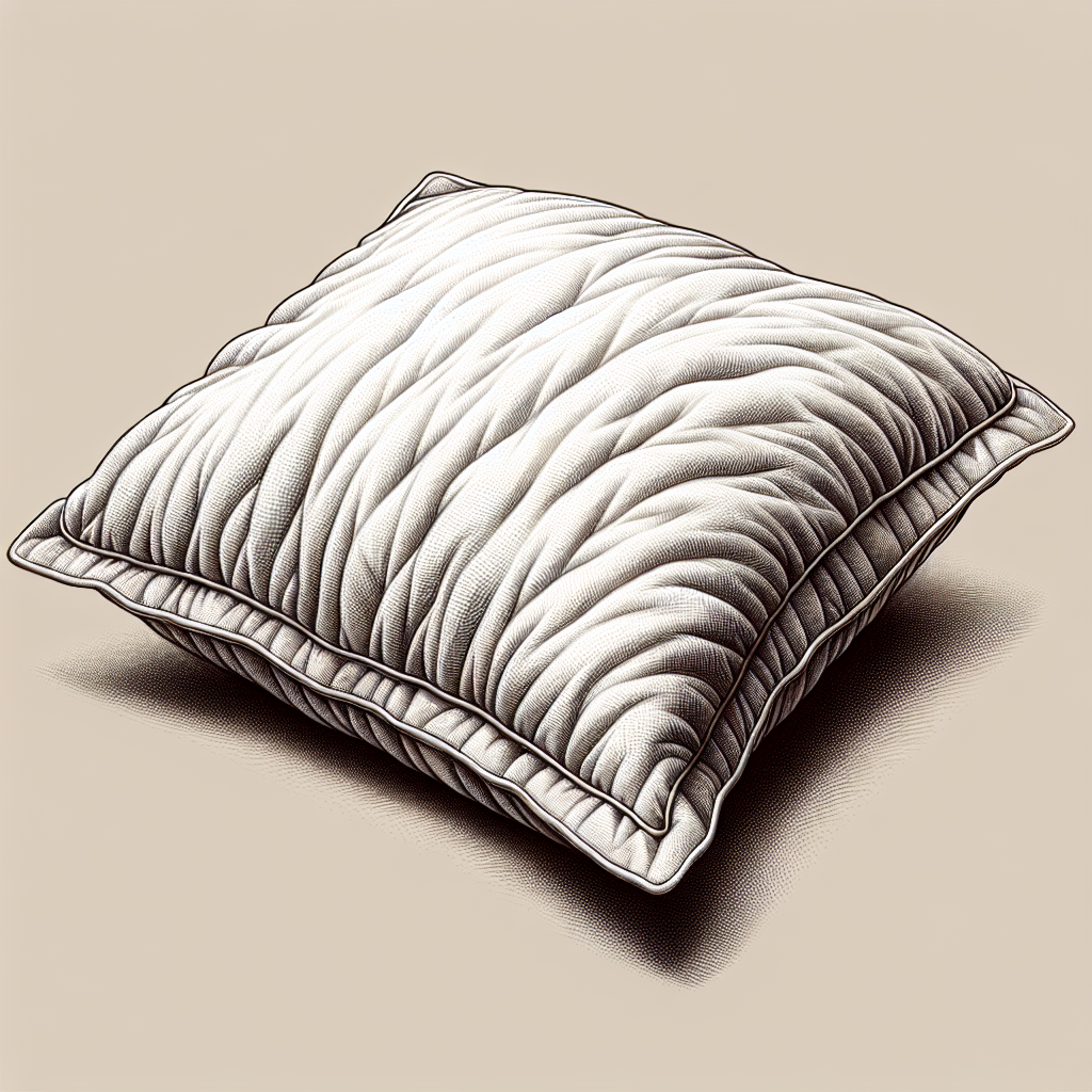 A realistic image of a natural cotton pillow based on the provided reference photo.