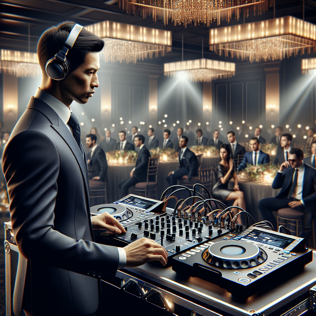 Corporate Event Dj Performing At A Professional Event.